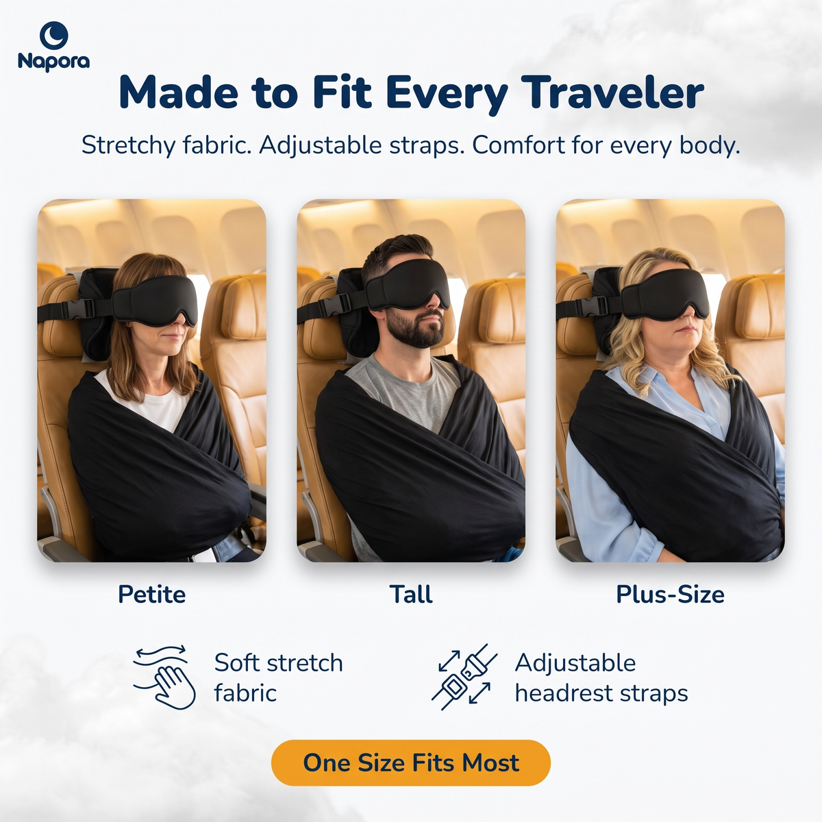 Made to fit every traveler: petite, tall, plus-size